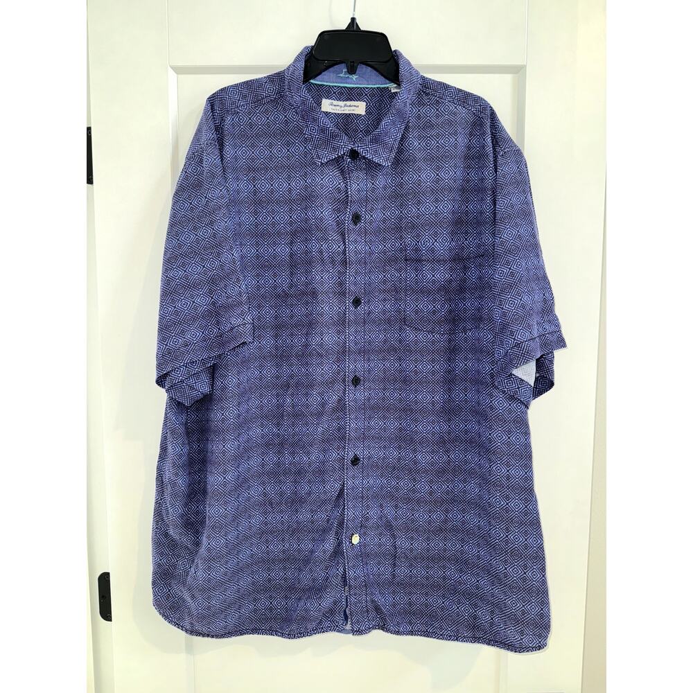 Tommy Bahama Coconut Point Blue Hawaiian Shirt Men’s 3XL TB93